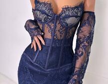 Мереживний комплект: корсет + спідниця   Мереживний комплект: корсет + спідниця   | PUSHKA SHOP