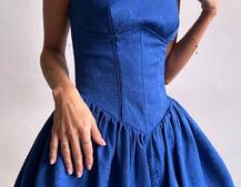 Корсетна сукня с пишною спідницею-балоном Корсетна сукня с пишною спідницею-балоном | PUSHKA SHOP