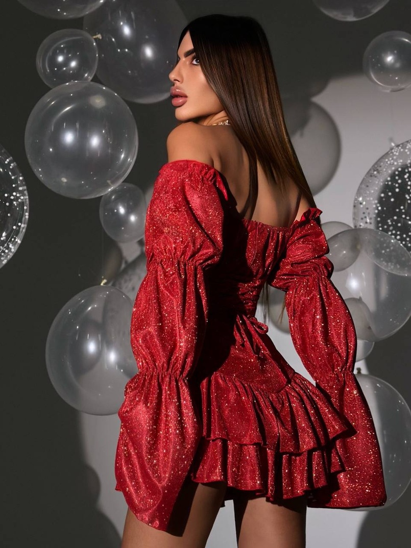 Сукня із пишною спідницею та воланами Сукня із пишною спідницею та воланами | PUSHKA SHOP