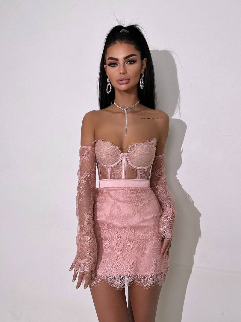 Мереживний комплект: корсет + спідниця   | PUSHKA SHOP