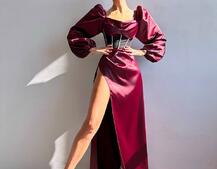 Комплект: корсет, декорований стразами   + спідниця максі з драпіруванням  Комплект: корсет, декорований стразами   + спідниця максі з драпіруванням  | PUSHKA SHOP