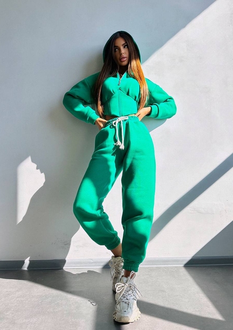 Комплект на флісі : худі з елементами корсету + штани  | PUSHKA SHOP