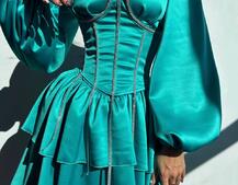 Сукня з корсетом, декорованим стразами  Ручна робота  Сукня з корсетом, декорованим стразами  Ручна робота  | PUSHKA SHOP