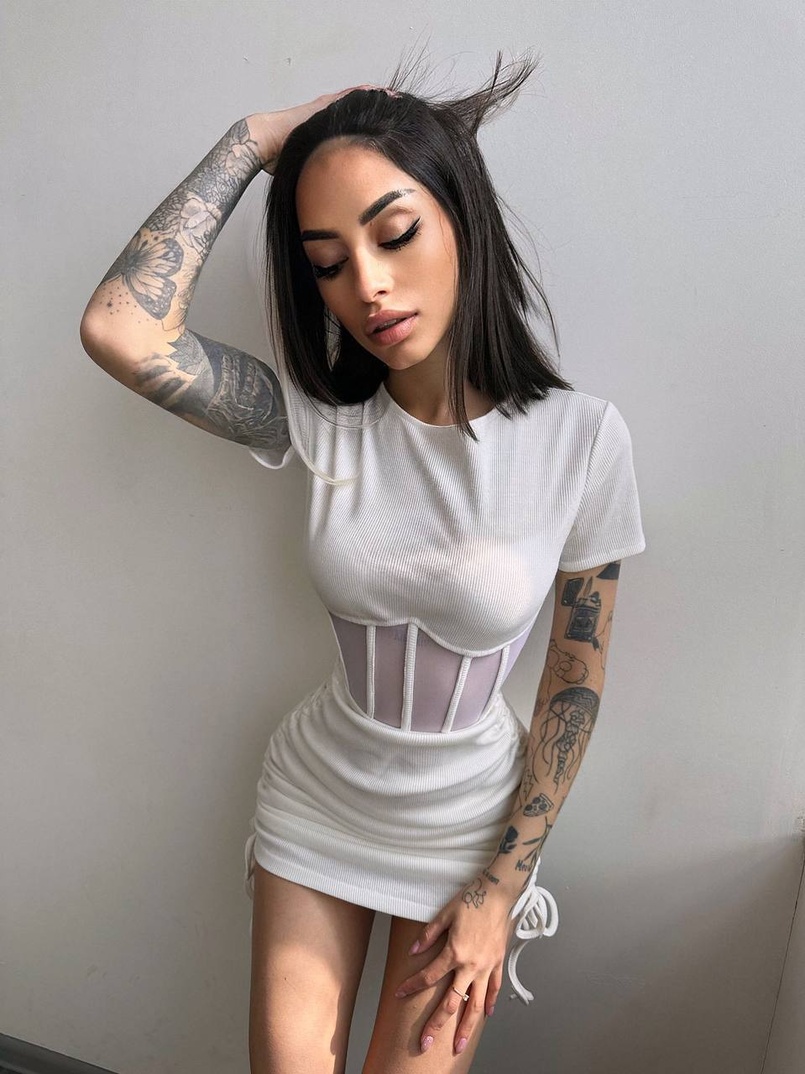 Сукня-міні  з елементами корсету  Довжину спідниці можна регулювати  | PUSHKA SHOP