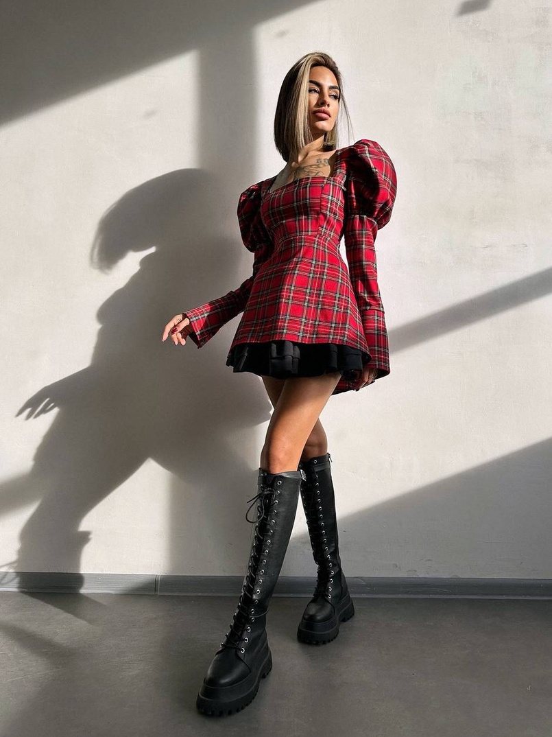 Сукня з об'ємними рукавами + спідниця з воланами Сукня з об'ємними рукавами + спідниця з воланами | PUSHKA SHOP