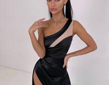 Атласна сукня максі  | PUSHKA SHOP