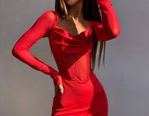 Сукня міні з філіжанками та елементами корсету  Сукня міні з філіжанками та елементами корсету  | PUSHKA SHOP