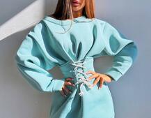 Тепле затишне худі over-size на флісі + корсет на шнурівці Можна носити з корсетом та без Тепле затишне худі over-size на флісі + корсет на шнурівці Можна носити з корсетом та без | PUSHKA SHOP