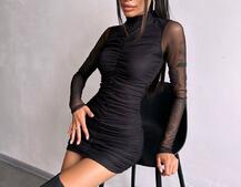 Сукня міні з драпіруванням  Сукня міні з драпіруванням  | PUSHKA SHOP