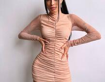 Сукня міні з драпіруванням  | PUSHKA SHOP