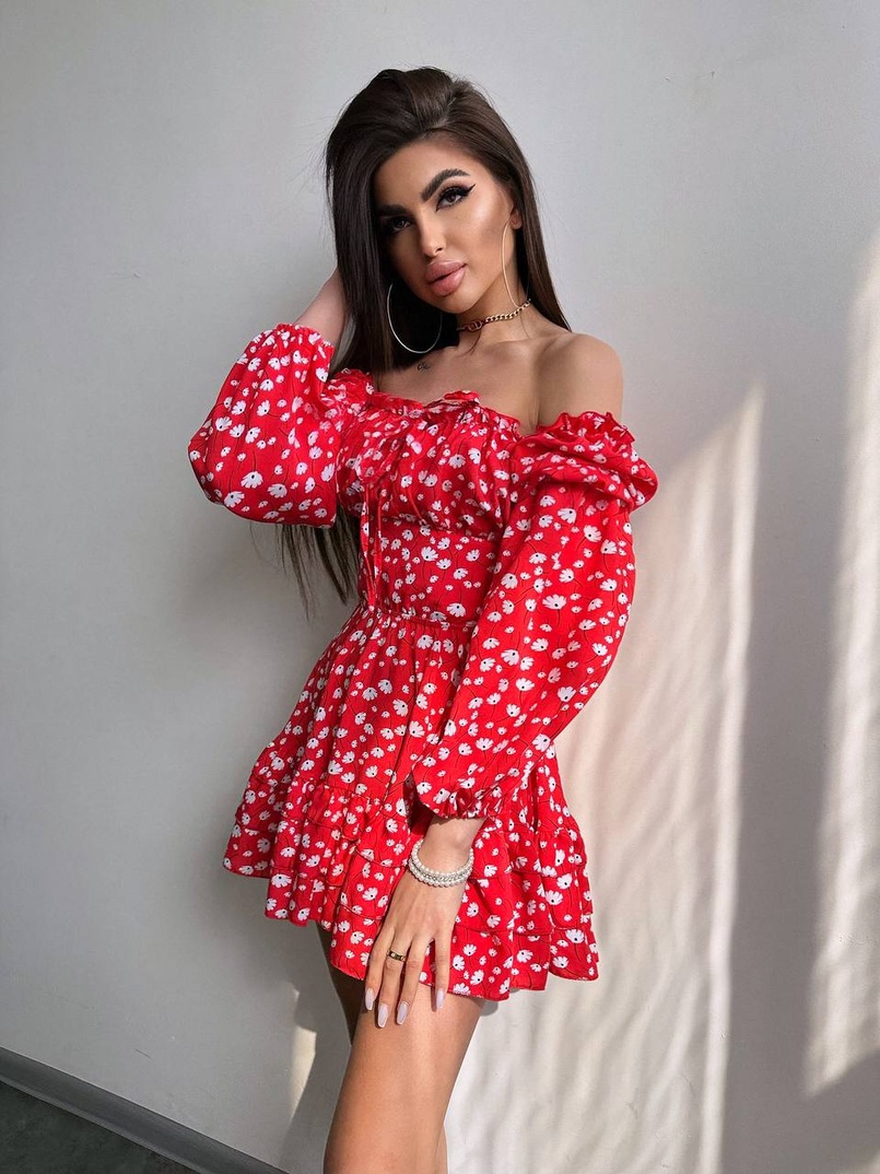 Квіткова сукня з воланами та шнуровкою по спинці Квіткова сукня з воланами та шнуровкою по спинці | PUSHKA SHOP