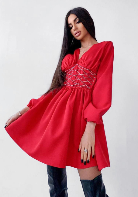 Платье с корсетной вставкой и пышной юбкой   Платье с корсетной вставкой и пышной юбкой   | PUSHKA SHOP