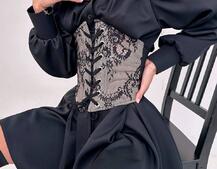 Приталена сорочка на плічках+  мереживний корсет Приталена сорочка на плічках+  мереживний корсет | PUSHKA SHOP