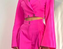 Брючный костюм с широкими штанами  | PUSHKA SHOP