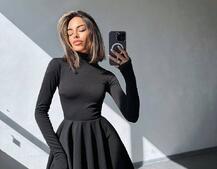 Сукня міні зі спідницею-сонцем  Сукня міні зі спідницею-сонцем  | PUSHKA SHOP