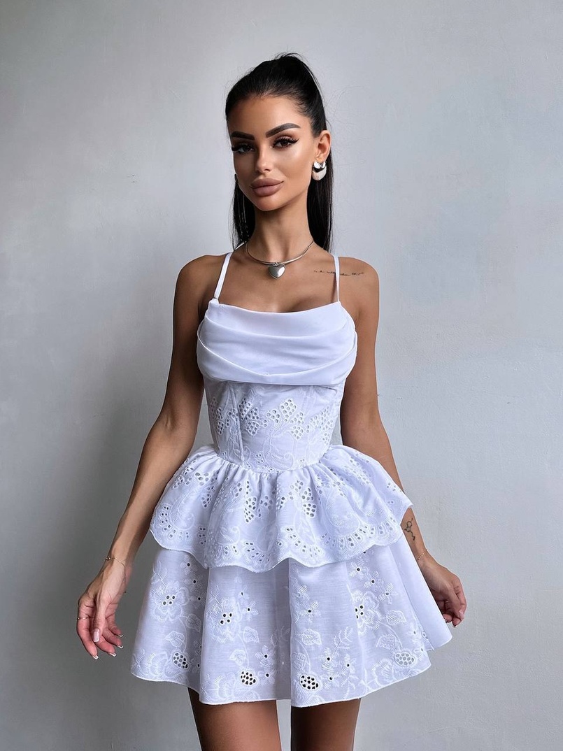 Корсетна сукня с пишною подвійною спідницею Корсетна сукня с пишною подвійною спідницею | PUSHKA SHOP