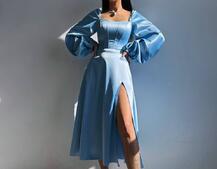 Елегантна сукня міді з корсетним верхом | PUSHKA SHOP