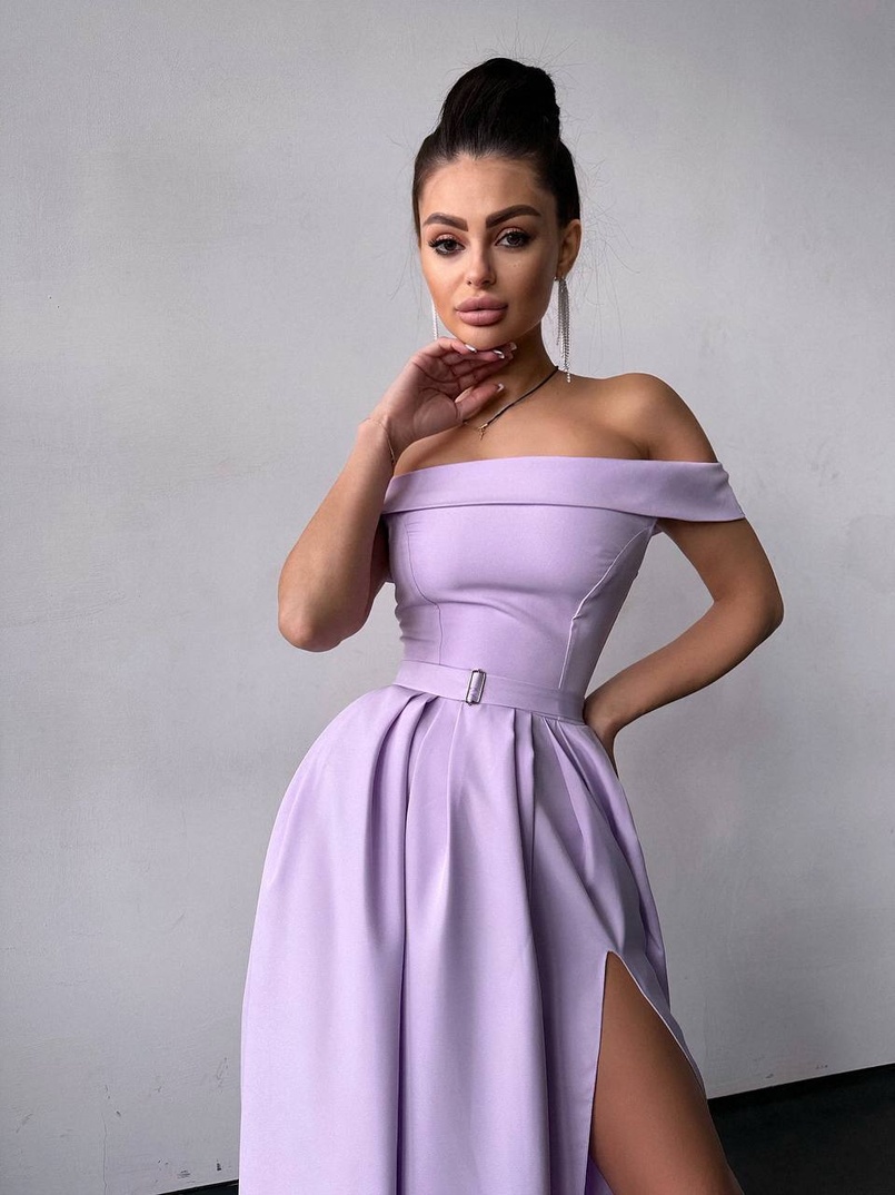 Сукня максі з відкритими плечима  Сукня максі з відкритими плечима  | PUSHKA SHOP