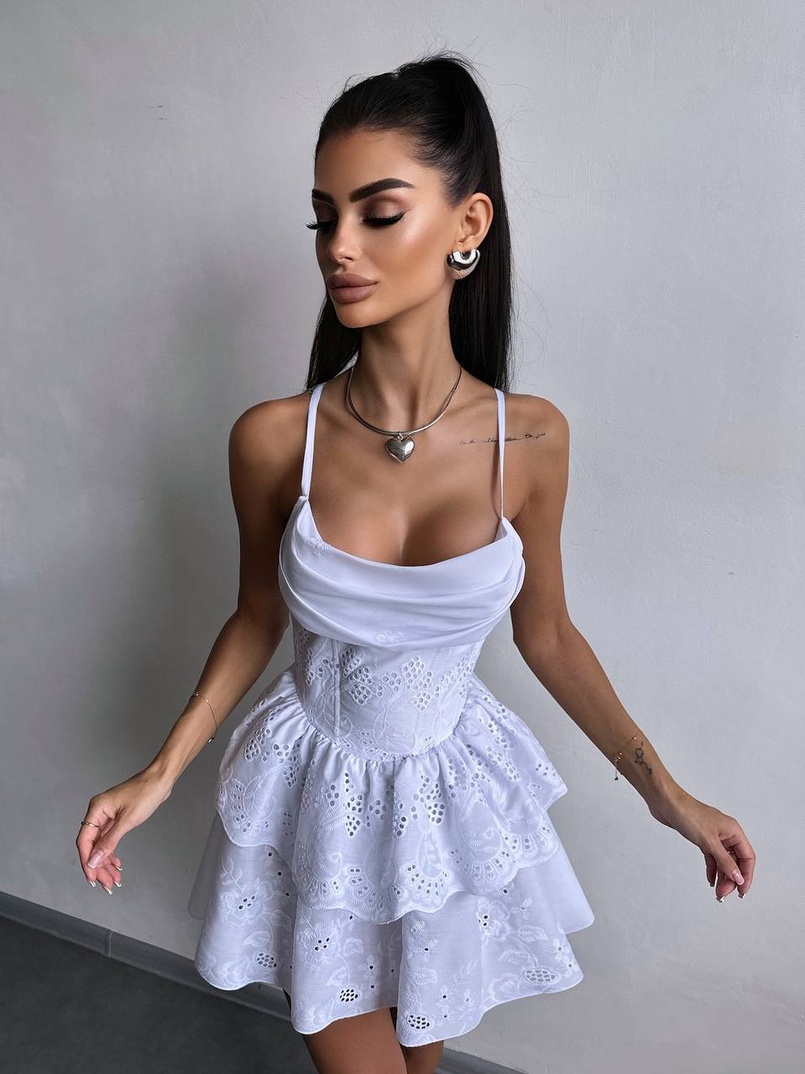 Корсетна сукня с пишною подвійною спідницею Корсетна сукня с пишною подвійною спідницею | PUSHKA SHOP