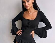 Сукня з з воланами на ґудзиках  Сукня з з воланами на ґудзиках  | PUSHKA SHOP