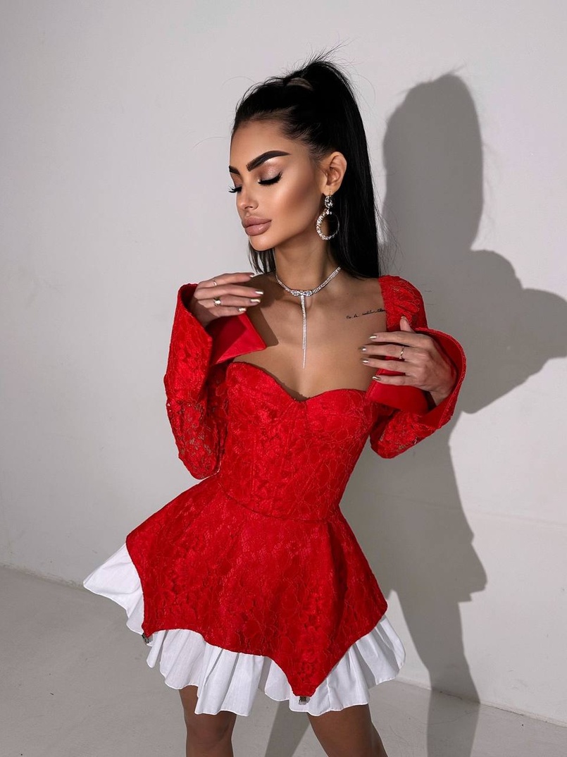 Мереживна сукня з чашечками  Мереживна сукня з чашечками  | PUSHKA SHOP