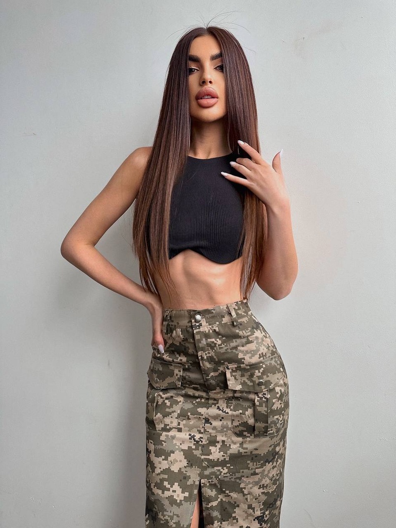 Комплект: коттонова спідниця  + топ з філіжанками  Комплект: коттонова спідниця  + топ з філіжанками  | PUSHKA SHOP