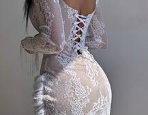 Мереживна сукня міні зі шлейфом Мереживна сукня міні зі шлейфом | PUSHKA SHOP