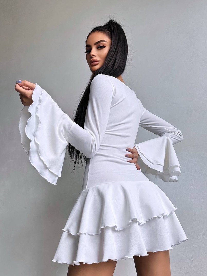 Сукня з з воланами на ґудзиках  Сукня з з воланами на ґудзиках  | PUSHKA SHOP