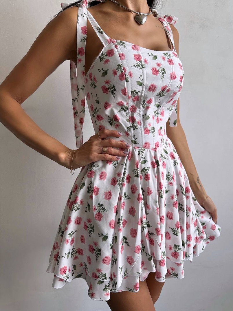 Корсетна сукня з подвійною спідницею  | PUSHKA SHOP