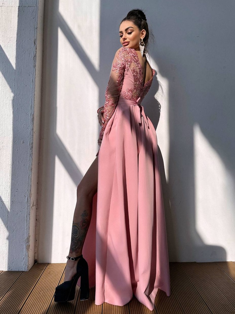 Сукня максі з мереживом  | PUSHKA SHOP