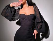 Корсетна сукня з чашечками з ефектом push up з драпіруванням   Корсетна сукня з чашечками з ефектом push up з драпіруванням   | PUSHKA SHOP