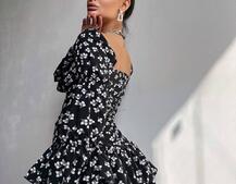 Сукня з воланами та шнурівкою по спинці Сукня з воланами та шнурівкою по спинці | PUSHKA SHOP