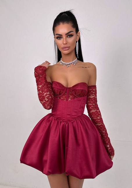 Комплект: мереживний корсет бюстьє + корсетна спідниця Комплект: мереживний корсет бюстьє + корсетна спідниця | PUSHKA SHOP