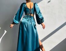 Комплект: корсет, декорований стразами   + спідниця максі з драпіруванням  Комплект: корсет, декорований стразами   + спідниця максі з драпіруванням  | PUSHKA SHOP