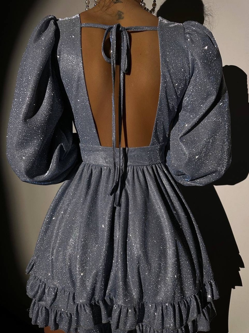 Сукня із пишною подвійною спідницею та драпіруванням  | PUSHKA SHOP