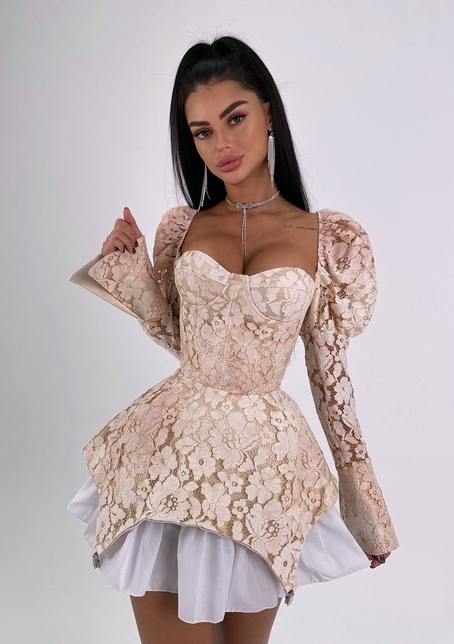 Мереживна сукня з чашечками  Мереживна сукня з чашечками  | PUSHKA SHOP