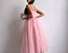 Сукня міді із чашечками з пишною спідницею | PUSHKA SHOP