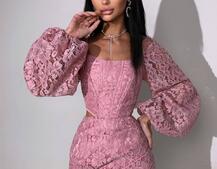 Мереживний комплект: корсет + спідниця міні Мереживний комплект: корсет + спідниця міні | PUSHKA SHOP