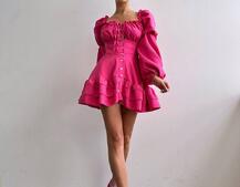 Сукня з воланами на ґудзиках  Сукня з воланами на ґудзиках  | PUSHKA SHOP