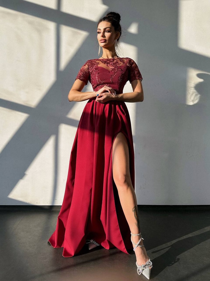 Сукня максі з мереживом  Сукня максі з мереживом  | PUSHKA SHOP