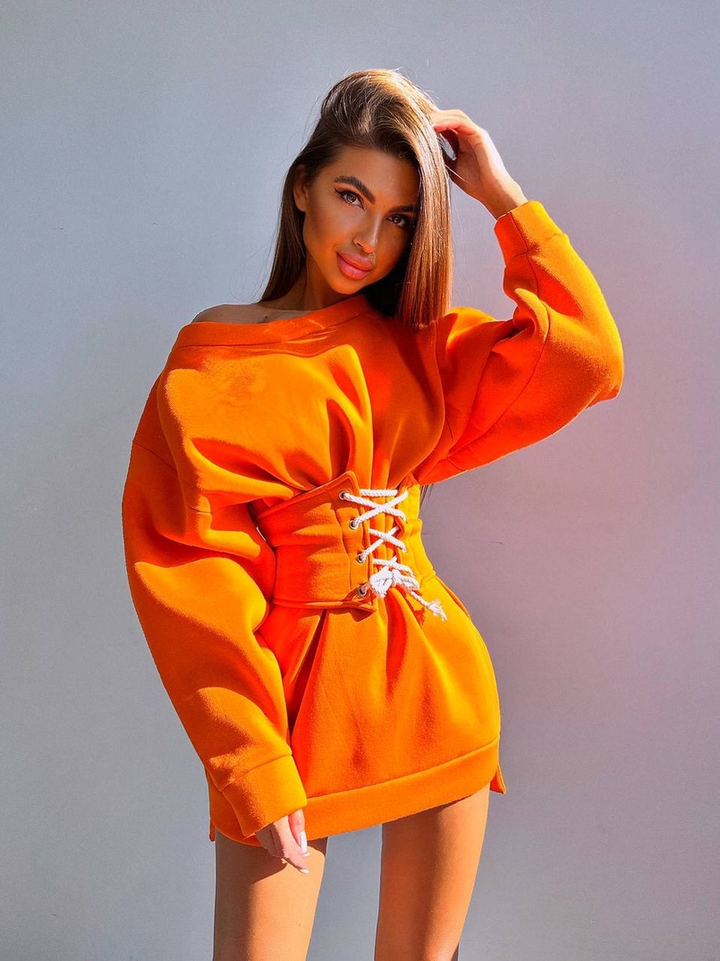 Тепле затишне худі over-size на флісі + корсет на шнурівці Можна носити з корсетом та без | PUSHKA SHOP