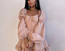 Лялькова сукня з пишною спідницею та корсетним верхом  | PUSHKA SHOP