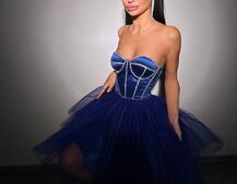 Комплект: корсет, декорований стразами  +  пишна фатинова спідниця Комплект: корсет, декорований стразами  +  пишна фатинова спідниця | PUSHKA SHOP