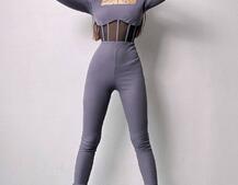 Облягаючий трикотажний комбінезон з елементами корсету  Облягаючий трикотажний комбінезон з елементами корсету  | PUSHKA SHOP