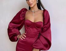 Атласний  комплект: корсет + спідниця декорована бахромою зі страз Атласний  комплект: корсет + спідниця декорована бахромою зі страз | PUSHKA SHOP