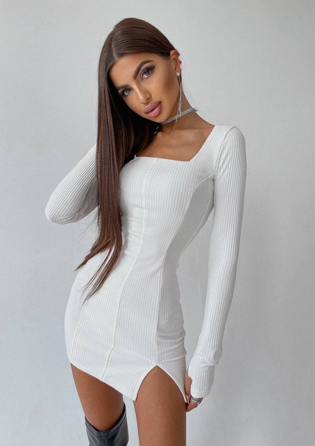 Платье-мини с квадратным вырезом  | PUSHKA SHOP