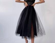 Платье-бюстье с чашечками и пышной юбкой , декорированное стразами  Платье-бюстье с чашечками и пышной юбкой , декорированное стразами  | PUSHKA SHOP