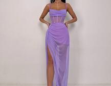 Комплект: корсет декорований стразами + спідниця максі  Комплект: корсет декорований стразами + спідниця максі  | PUSHKA SHOP