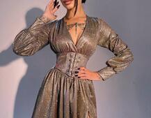 Блискуча сукня з корсетом Блискуча сукня з корсетом | PUSHKA SHOP