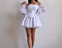 Сукня з корсетом декорована мереживом  Сукня з корсетом декорована мереживом  | PUSHKA SHOP